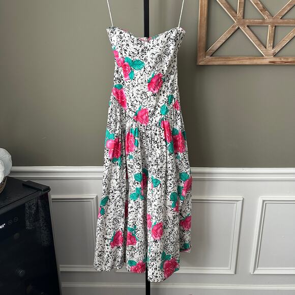 Vintage Robbie Bee Floral Dress Size 4 - Picture 1 of 8